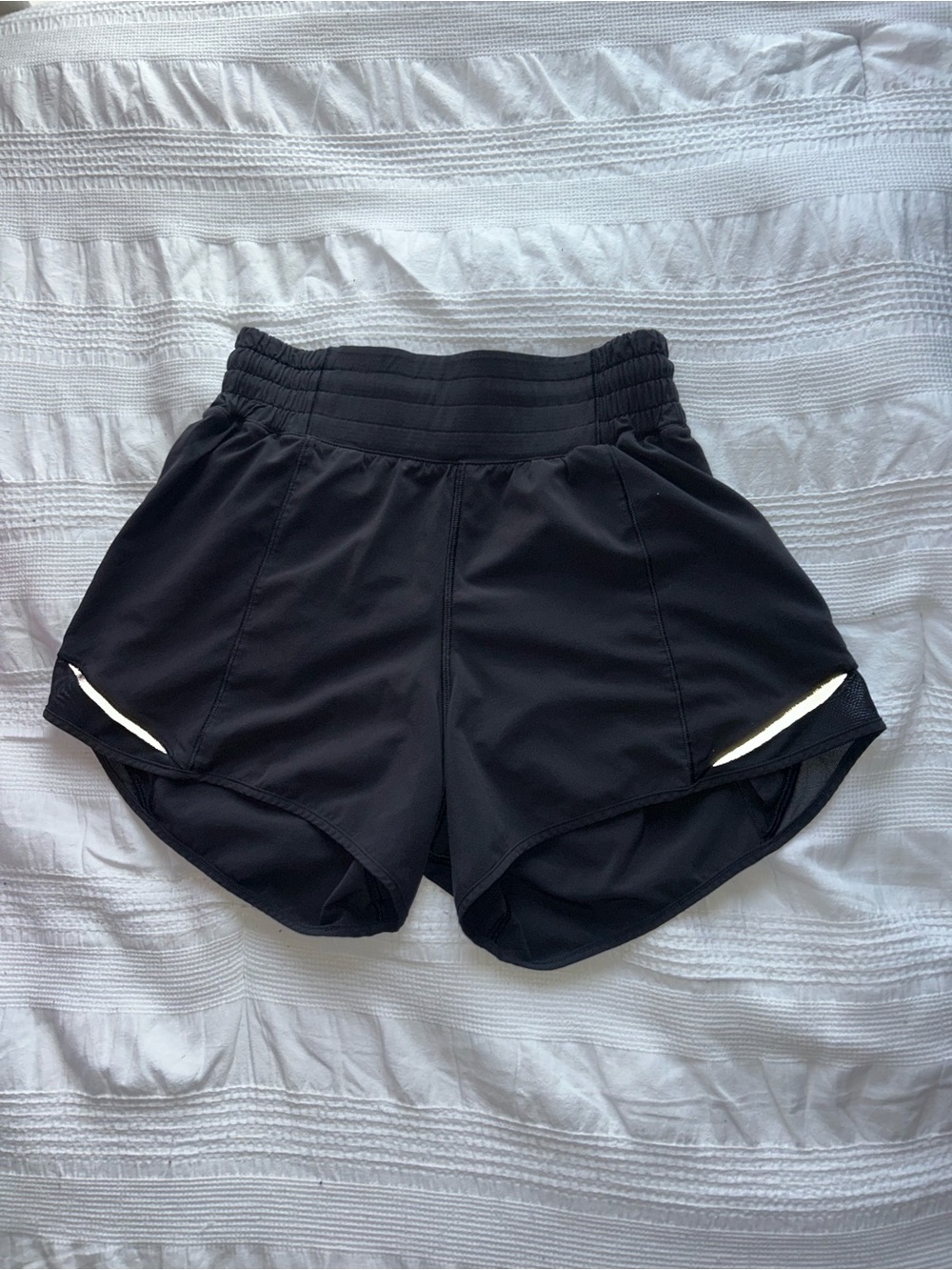 lululemon athletica Black Women's Athletic Shorts with Reflective Trim